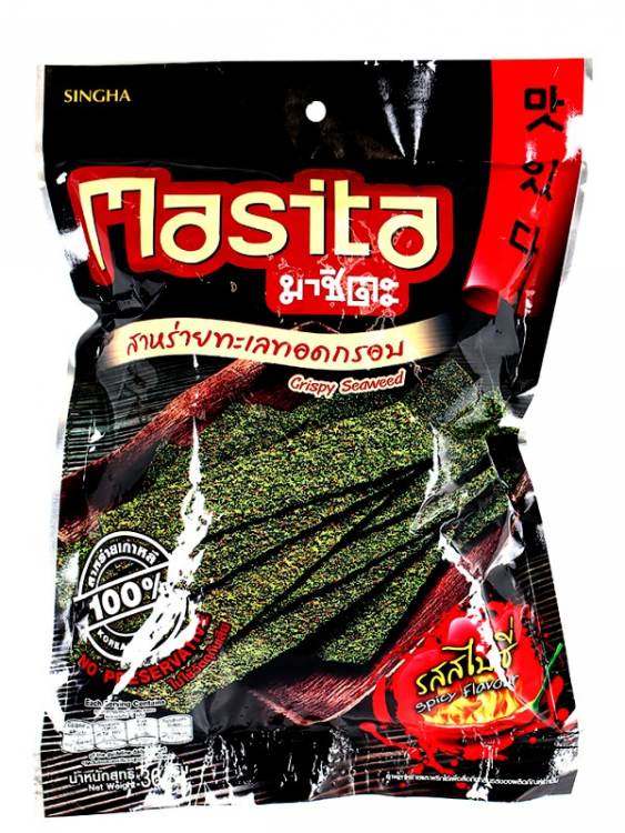 Снеки из водорослей с острым вкусом ТМ "МАЧИТА", 36 г