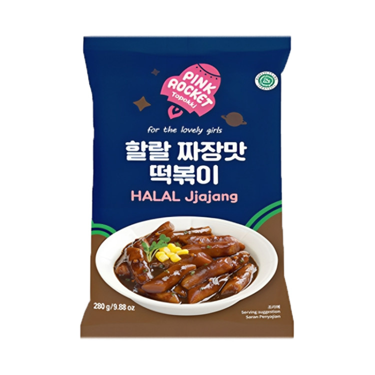 Рисовые палочки Токпокки Pink Rocket с соусом чачжан, пауч 280 г