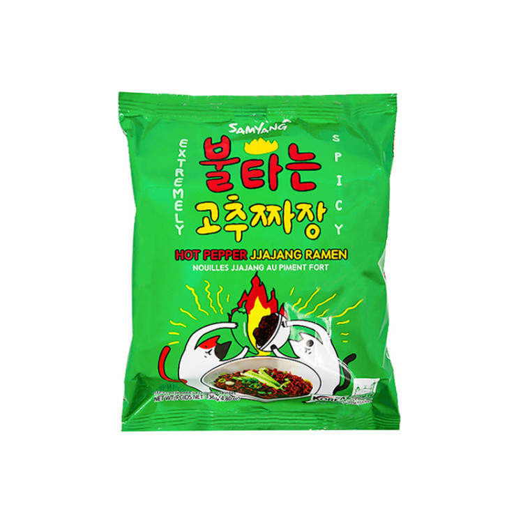 Лапша б\п Samyang Чаджан Рамен с соусом из черной фасоли острая, 136 гр