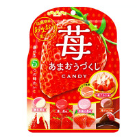 Леденцы клубничные (пять вкусовых оттенков ассорти)  "SENJAKU" , 85 гр