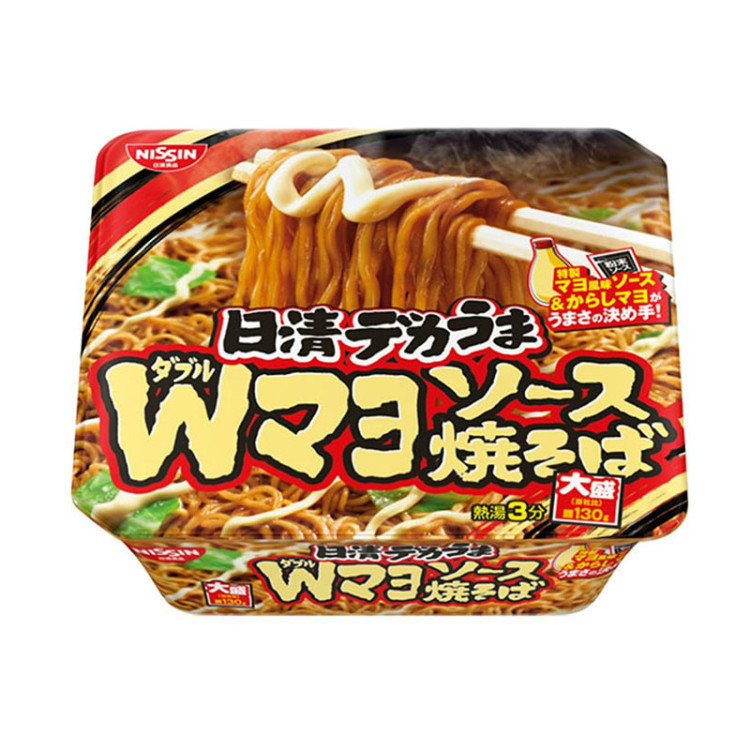 Лапша б\п "Ниссин" со вкусом курицы, капустой в горчично-майонезном соусе, 153 г