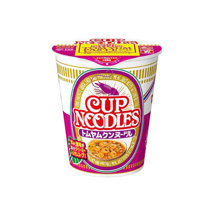 Лапша б\п Рамен Том Ям с креветками острая Nissin, 75 гр