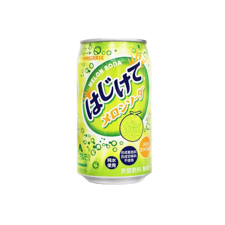 Напиток газированный Сангария со вкусом дыни, 350 мл, ж/б, Япония