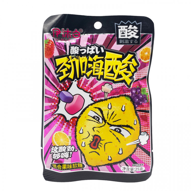 Конфеты кислые ассорти вкусов, 25 г