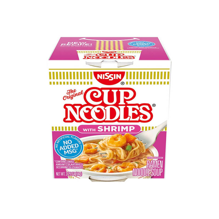 Лапша б\п Ниссин Кап Нудлс с креветками, 64 гр