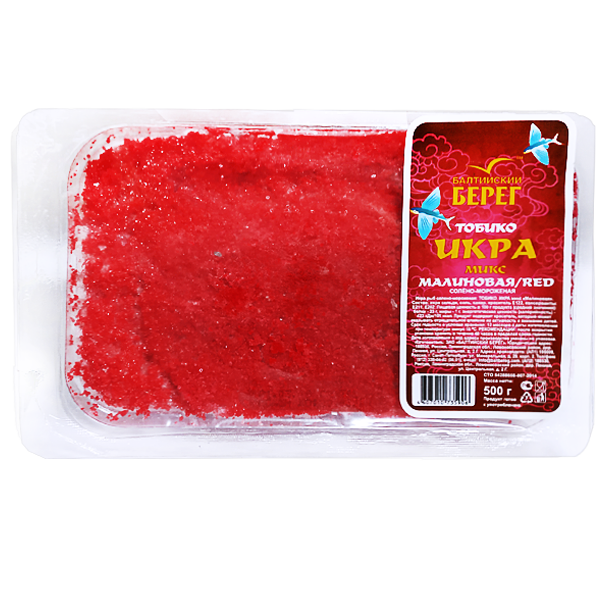 Икра Тобико микс малиновая, 500 гр