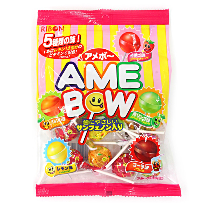 Леденцы на палочке ассорти "Amebow" Ribon, 120 гр