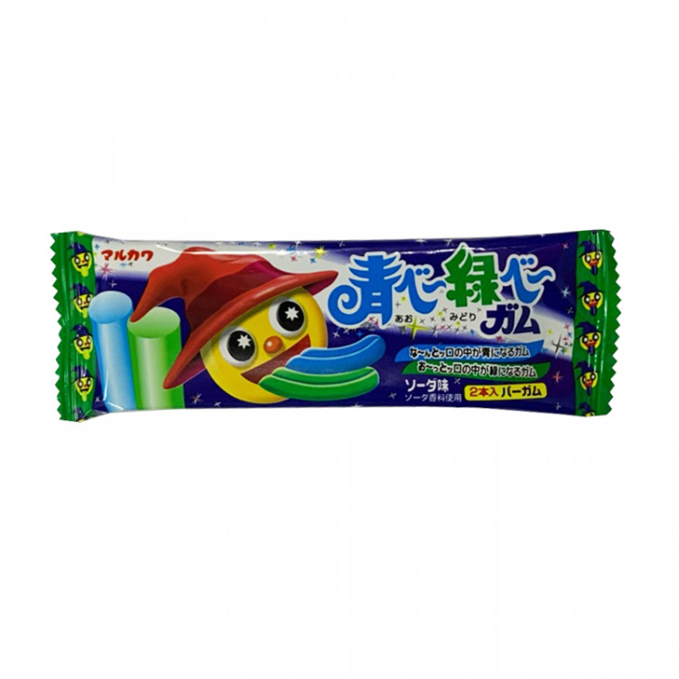 Жевательная резинка MARUKAWA Aobe-Midoribe содовая и Зеленое яблоко, 14 г