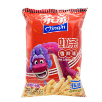 Крекеры со вкусом креветок пряные Qinqin, 80 гр