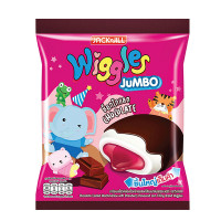 Зефир в шоколадной глазури с клубничным джемом Wiggles, 108 г