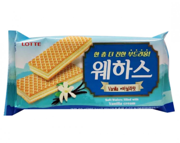 Вафли Ванилла Lotte, 50 гр