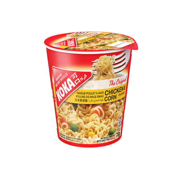 КОКА Сингапурская лапша б/п Ориджинал со вкусом курицы и кукурузы (чаша), 70 г