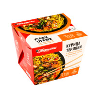 Курица Терияки с яичной лапшой и овощами гриль, 345 гр