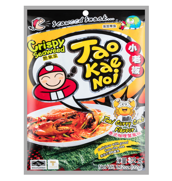 Чипсы из водорослей со вк.Тайского краба карри, 32 гр