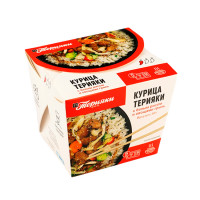 Курица Терияки с белым рисом и овощами гриль, 345 гр