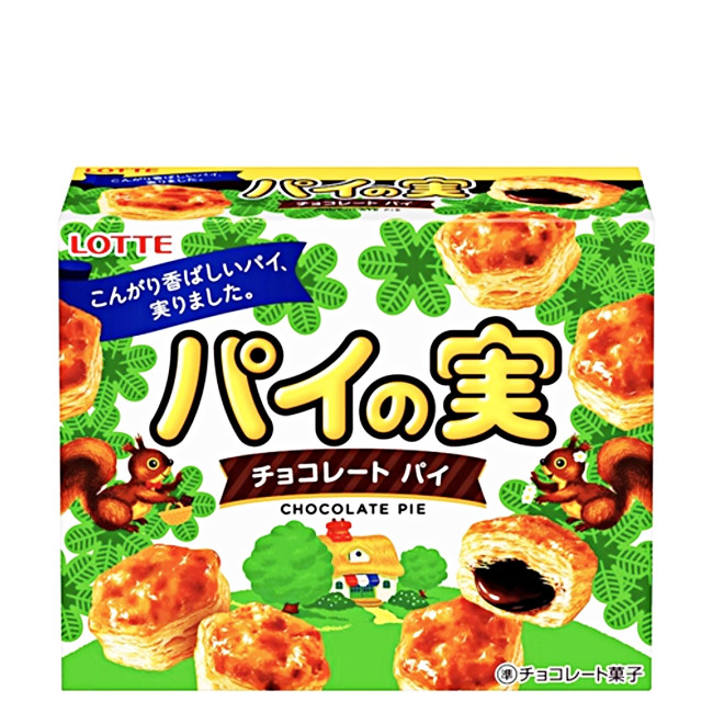 Печенье слоеное Pie No Mi Lotte с шоколадной начинкой 73 гр