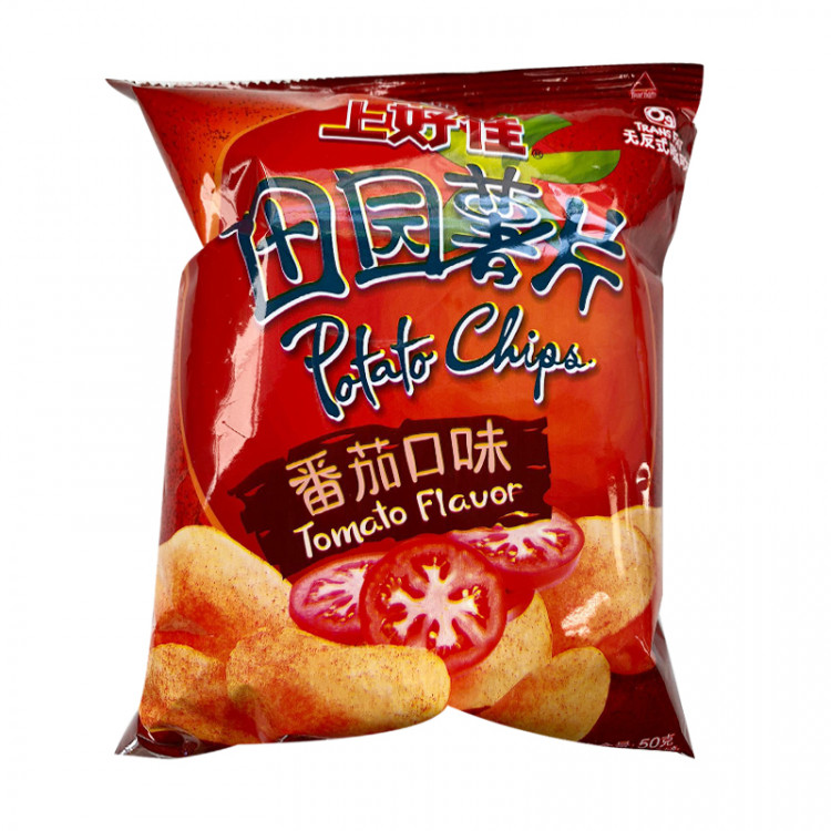 Чипсы картофельные со вкусом томатов Shanghaojia, 50 гр