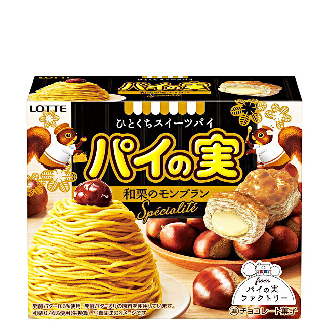 Печенье слоеное Pie No Mi Lotte блюдо Вангури с Монблана, 73 гр